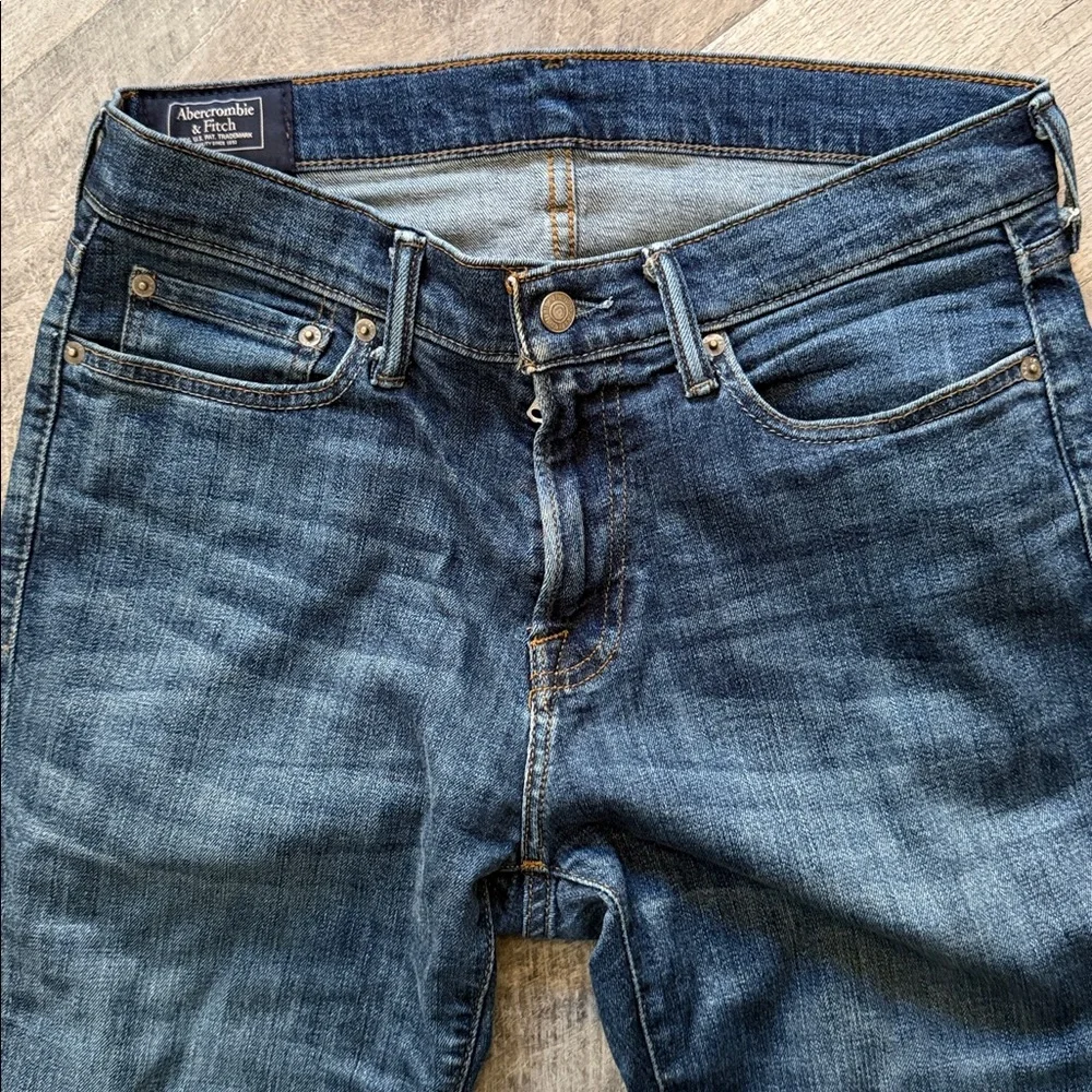 Abercrombie & Fitch Dark blue athletic slim stretch Jeans - Picture 3 of 7